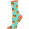 SOCK W. GEORGIA PEACH-AQUAMARINE