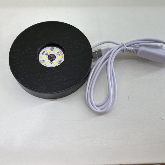 LED  DARK WOOD LIGHT W/PLUG IN