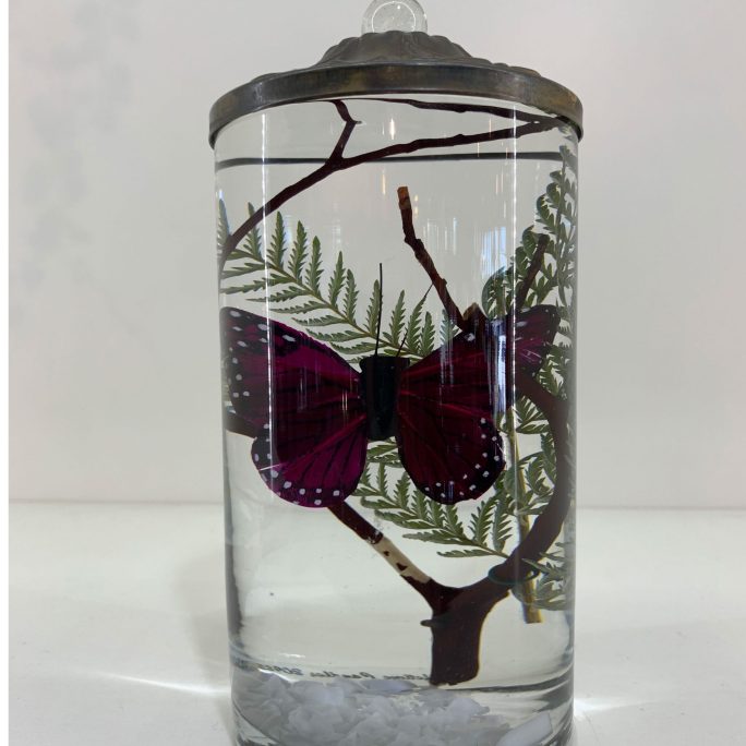 PURPLE BUTTERFLY OIL LAMP XL