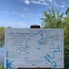 LAKE TANEYCOMO METAL BL/WHT MAP 24" X 36"