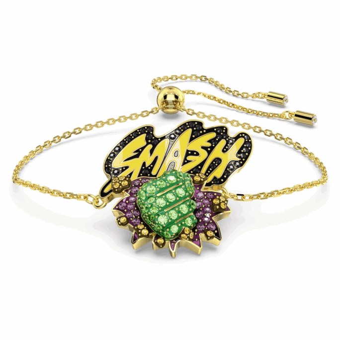 HULK MARVEL BRACELET GREEN GOLD PLATED