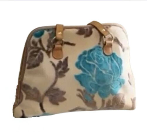VIVIENNE CHENILLE BLUE FLORAL