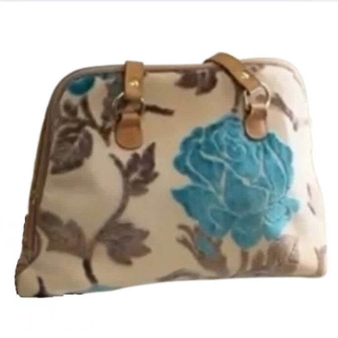 VIVIENNE CHENILLE BLUE FLORAL