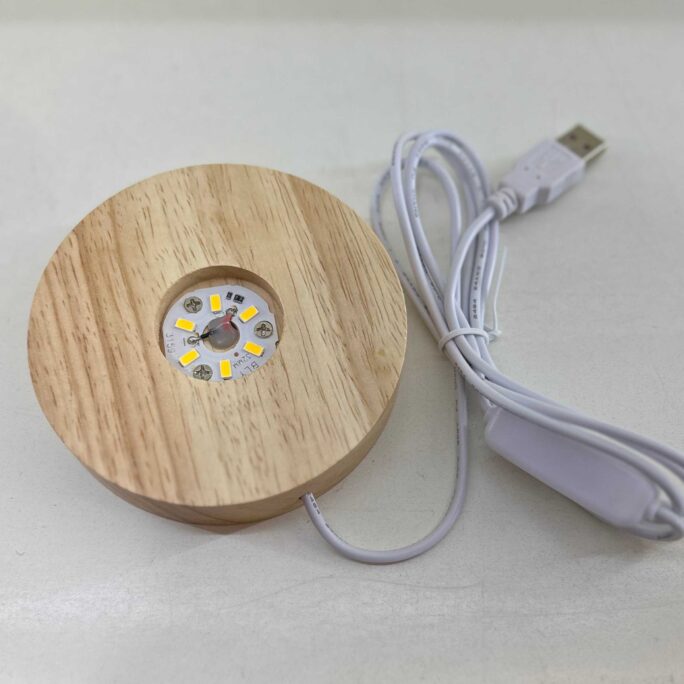 LED BLONDE WOOD LIGHT W/PLUG IN
