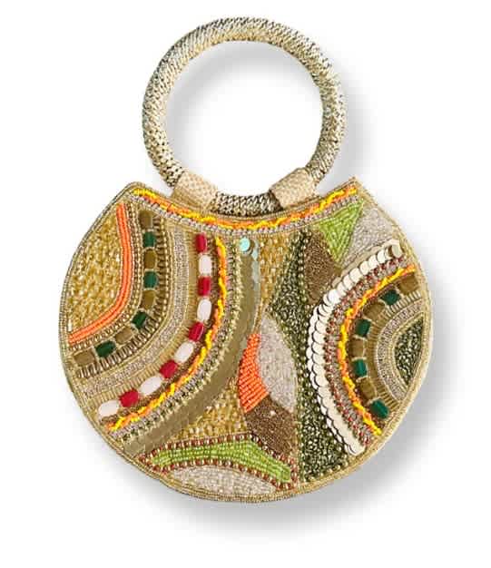 HANDBAG COLORFUL BEADS SEQUINS STONES