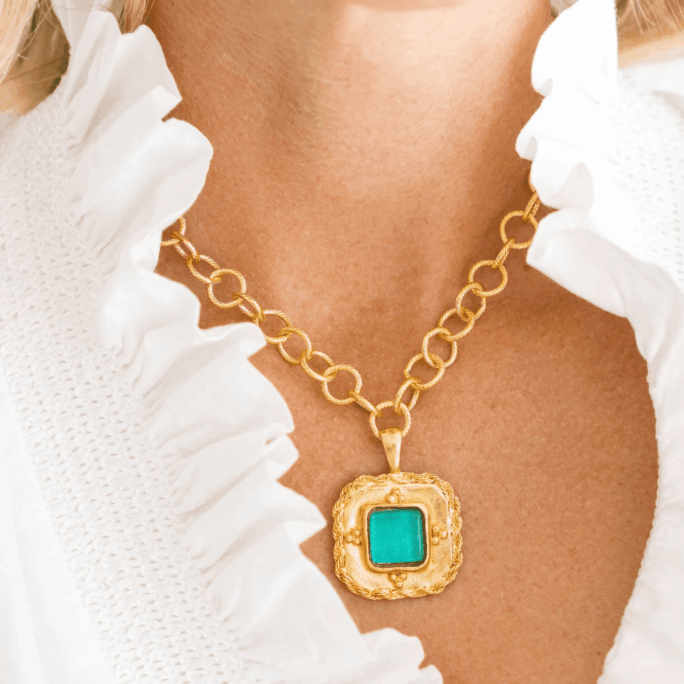 Madeline Necklace Aquamarine Green