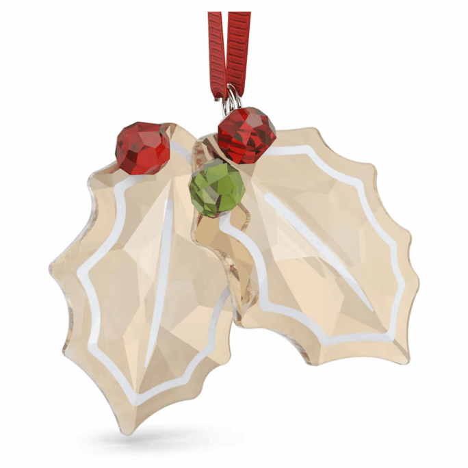 HOLIDAY CHEERS HOLLY LEAVES ORNAMENT