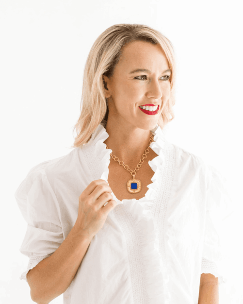 Madeline Necklace Navy Sea Glass