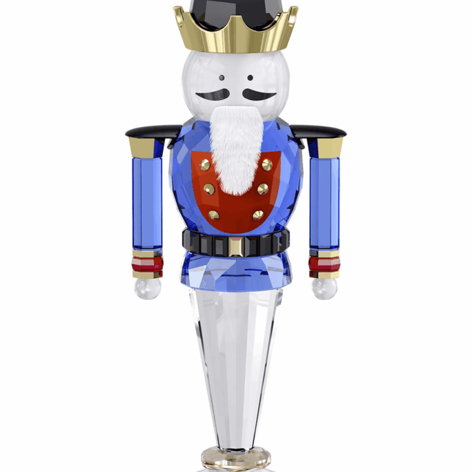 Holiday Cheers Nutcracker, Blue, Large