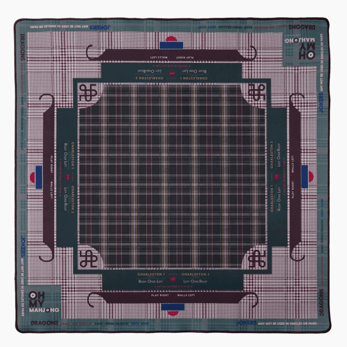 MAHJONG MAT DAPPER PLAID W/ TUBE