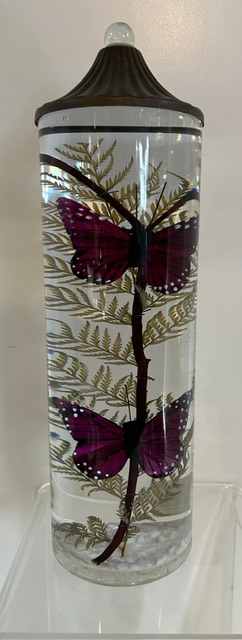 CYL TALL PURPLE BUTTERFLY