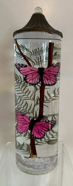 CYL TALL PINK BUTTERFLY