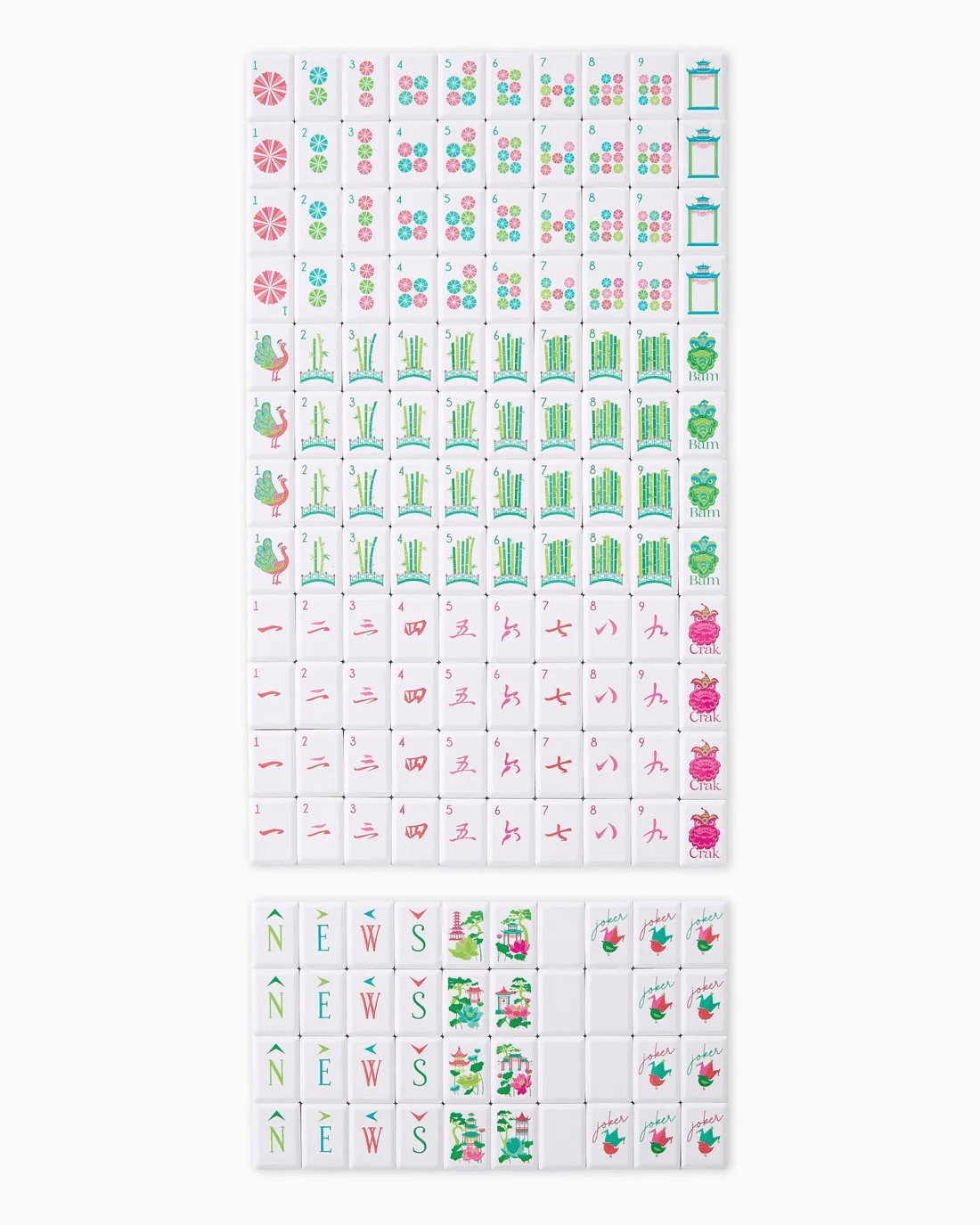 DEBUTANTE MAHJONG TILE SET SUNBURST - Image 2