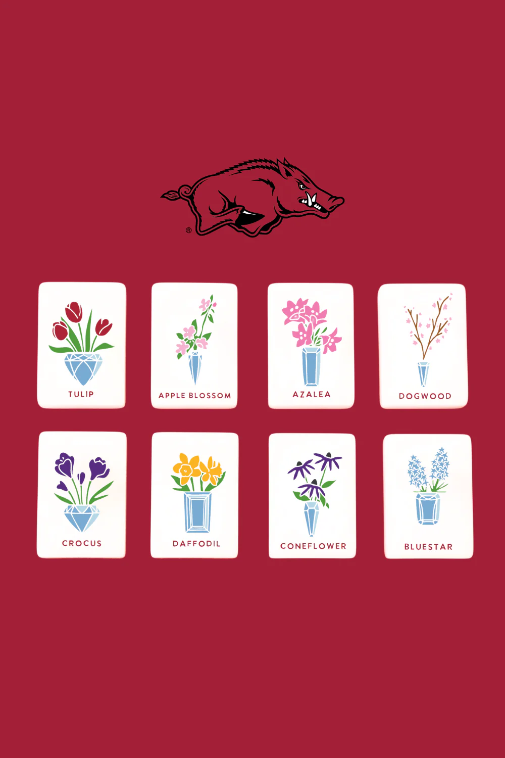 U OF ARKANSAS MAHJONG TILE SET - Image 5
